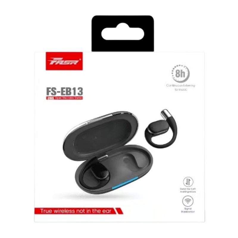 Écouteurs Bluetooth sport ouverts FASR FS-EB13 – noir, IPX4 anti-chute Écouteurs Bluetooth sport ouverts FASR FS-EB13 – noir, IPX4 anti-chute