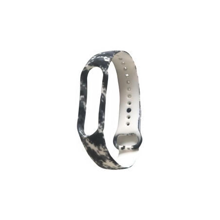 Bracelet pour Montre Mi Smart Band 5/6/7 - Blanc/Noir - Protections Re