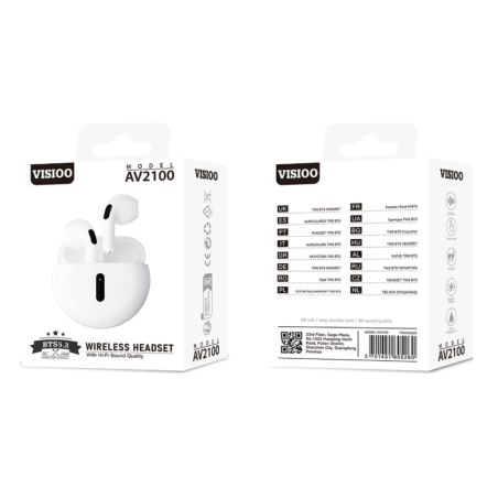 Bluetooth Earbuds D-power K6203/AV2100 – White