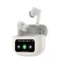 Wireless Earbuds Devia ANC TWS Pro3 – white, with display