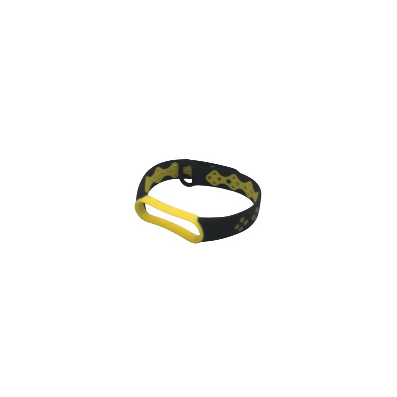 Bracelet pour Montre Mi Smart Band 5/6/7 - Noir/Jaune