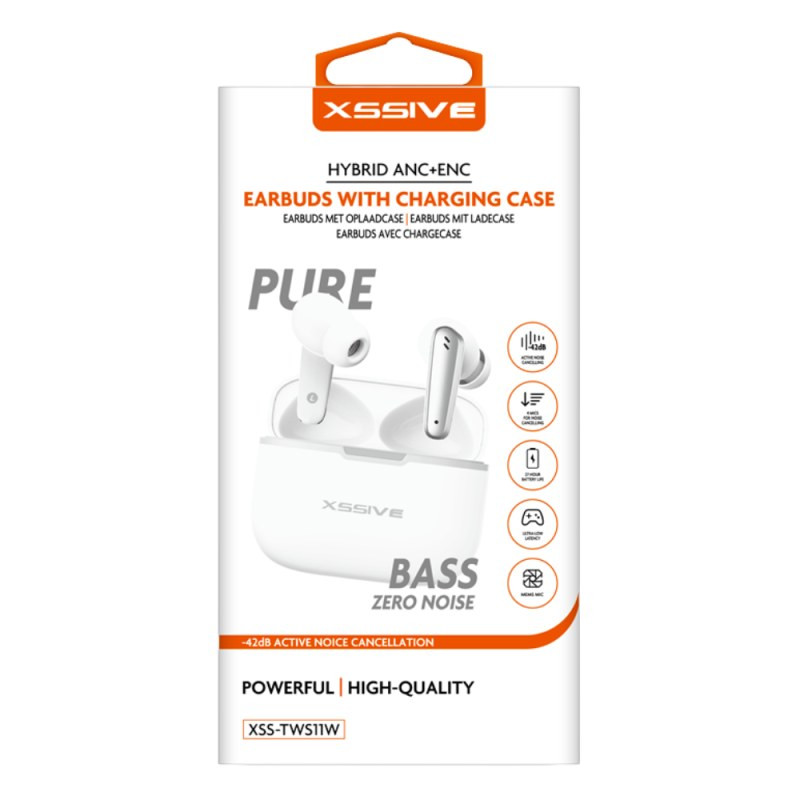 In-Ear Wireless Earbuds XSSIVE XSS-TWS11W – ANC+ENC White In-Ear Wireless Earbuds XSSIVE XSS-TWS11W – ANC+ENC White