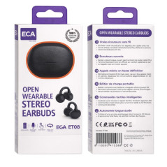 EGA ET08 Open-Ear Wireless Earbuds Black