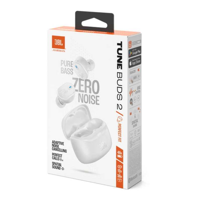 JBL Écouteurs sans fil Tune Buds 2 – JBLTBUDS2WHT Blanc JBL Écouteurs sans fil Tune Buds 2 – JBLTBUDS2WHT Blanc