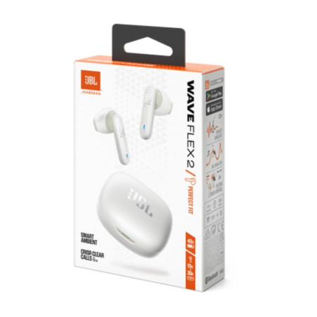 JBL Wave Flex 2 écouteurs Bluetooth blanc | Smarty