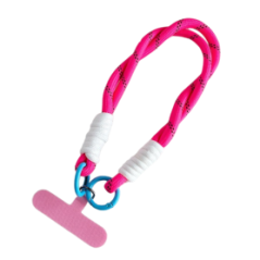 Collier de Coque de Téléphone en nylon avec Carte rosé - Rosé - 30CM -