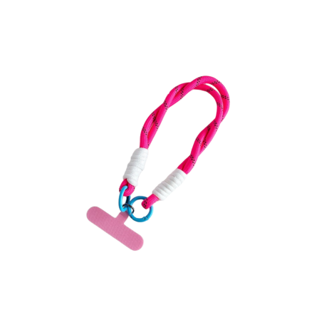 Collier de Coque de Téléphone en nylon avec Carte rosé - Rosé - 30CM -