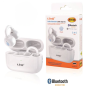 Écouteurs Bluetooth LinQ R9568 – boîtier de charge blanc