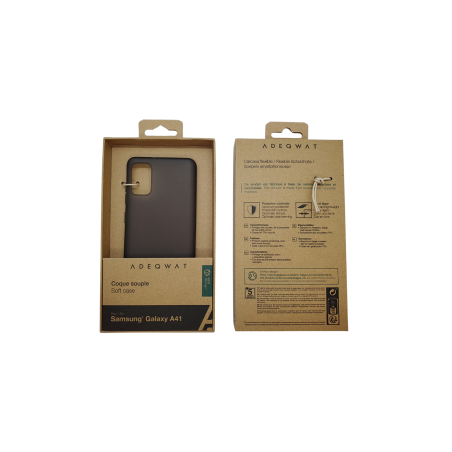 Coque ADEQWAT pour Samsung A41 Eco Design Noir - Protections Ref F4070