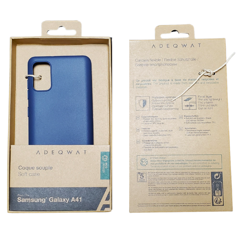 Coque ADEQWAT pour Samsung Galaxy A41 Eco Design Bleu — Accessoire · Smarty Paris 18e