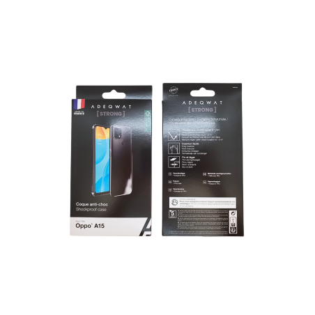 Coque Antichoc Transparent ADEQWAT pour Oppo A15 - Protections Ref F40