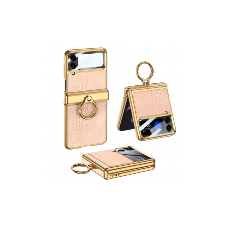 Coque Protection avec Anneau - Samsung Galazy Z Flip 4 - Rose Effet Crocodile — ECO · Smarty Paris 18e