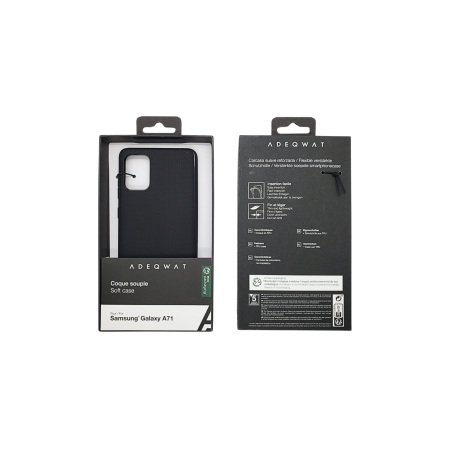 Coque Souple ADEQWAT pour Samsung Galaxy A71 Noir - Protections Ref F4