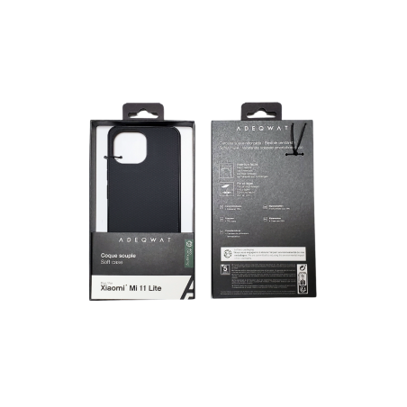 Coque Souple ADEQWAT pour Xiaomi 11 Lite 4G/5G Noir - Protections Ref