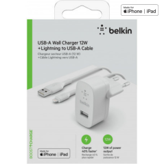 Kit Chargeur Lightning / USB BELKIN Boost Charge 12W(MFi) — 