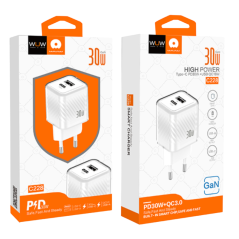 Kit Chargeur USB & Type-C 30W GaN Wuw C228 | Smarty Paris 18