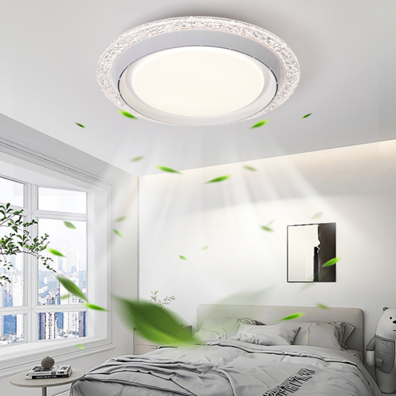 Lampe Plafond avec Ventilateur sans Hélice avec Télécommande 120W Lampe Plafond avec Ventilateur sans Hélice avec Télécommande 120W