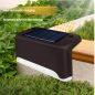 Lampe solaire murale et de marche ECO – 1 LED 3W noire lumière chaude 4 pièces