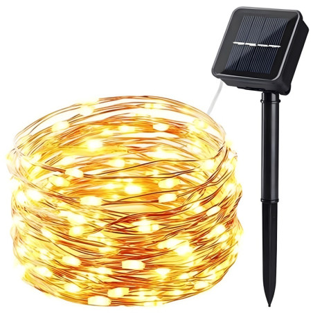 Guirlande solaire LED étoiles 100 LED 12 m | Smarty