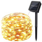 Guirlande solaire LED à étoiles ECO – 100 LED 12 m lumière chaude