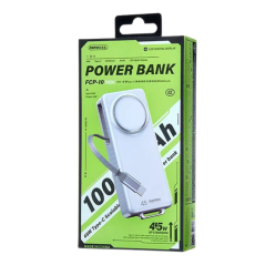 Power Bank 10000mAh PD 45W avec Câble Télescopique Type-C RE