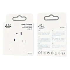 Écouteurs Stéréo USB-C Ellietech AT244 – Blanc - Audio Ref A3606 | Sma