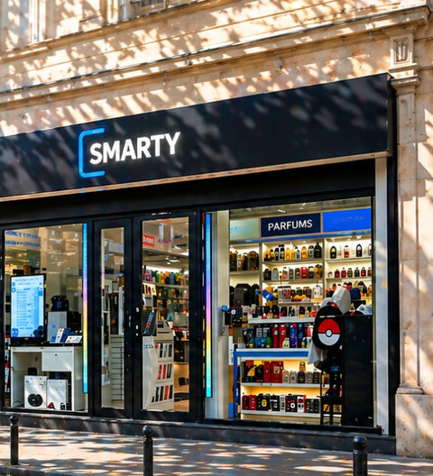 Devanture de la boutique Smarty, 152 avenue de Saint-Ouen, Paris 18e